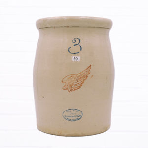 13 1/2" Red Wing Stone Jar 3 Gallon (crows foot inside)